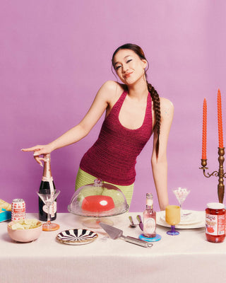 NEON knit Halter Tank Top