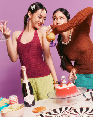 NEON knit Halter Tank Top