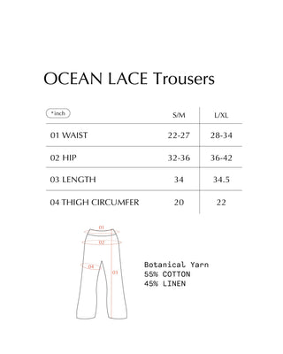 OCEAN LACE knit Trousers