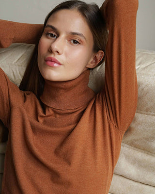 Basic knit PULL-OVER Long sleeve Top
