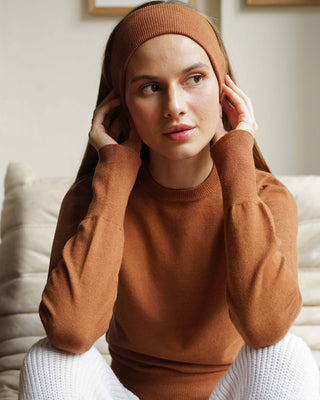 Basic knit PULL-OVER Long sleeve Top