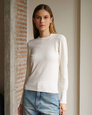 Basic knit PULL-OVER Long sleeve Top