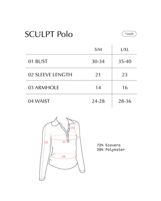SCULPT Long Sleeve Polo