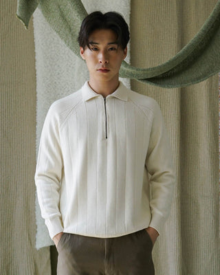 TIMOTHEE Long sleeve Zipper Polo